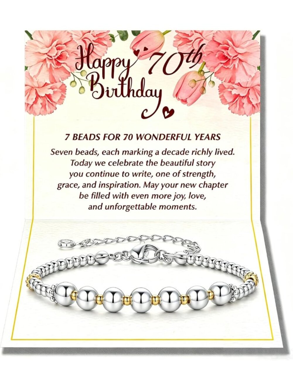 Charming Birthday Bracelet for Women - Perfect Gift for 30th to 70th